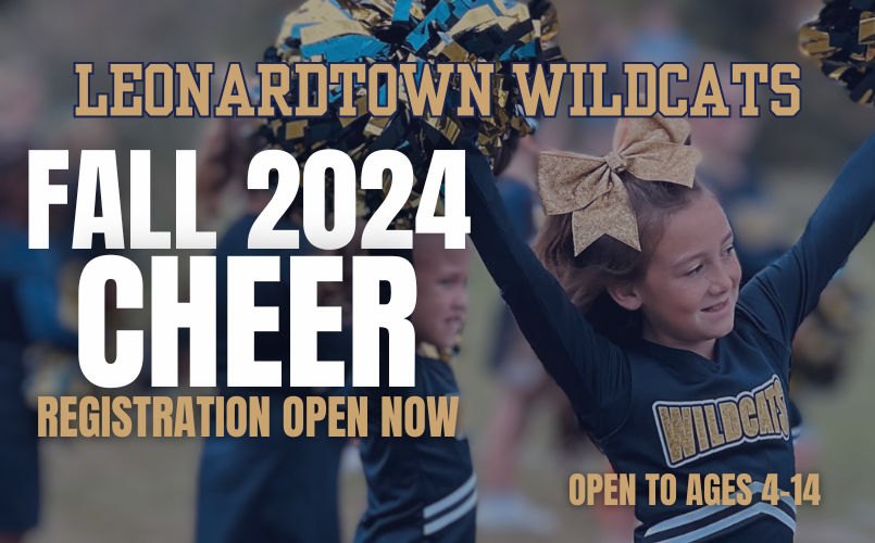 FALL 2024 CHEER REGISTRATION NOW OPEN